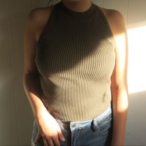 Olive green tank top